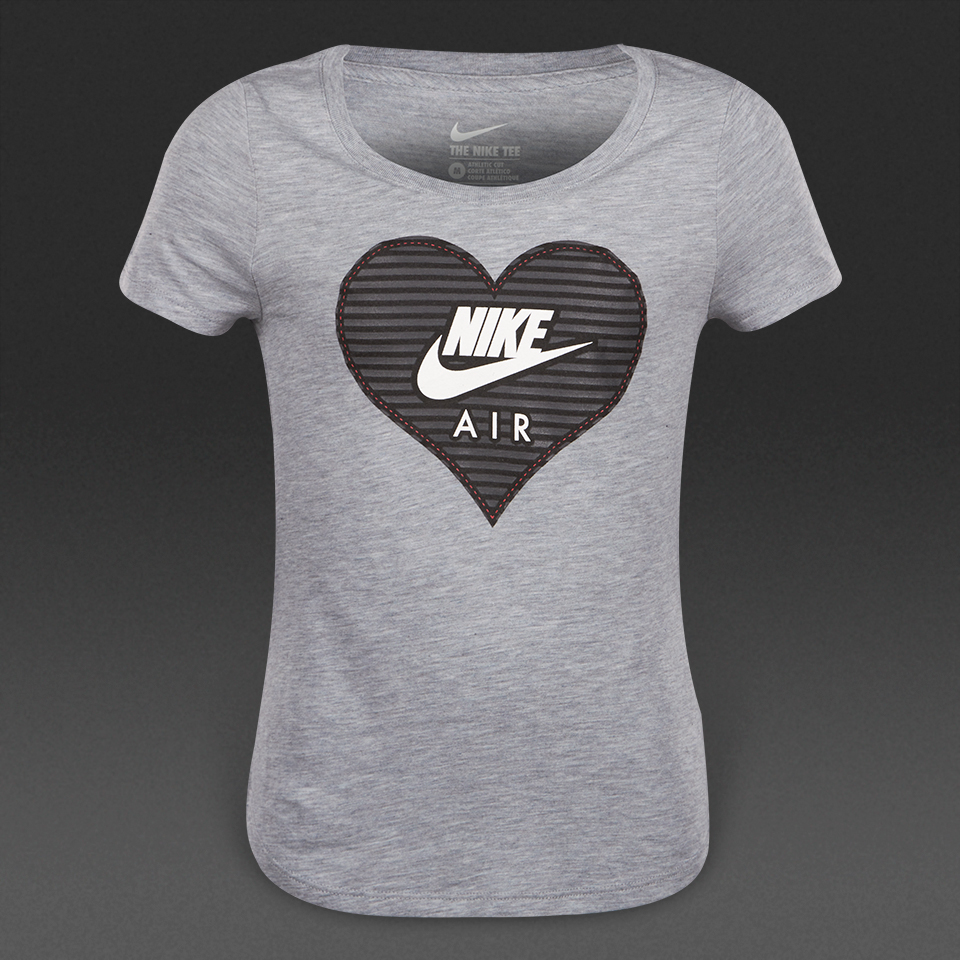 Nike Sportswear Tri Blend Sneaker Love Tee Dark Grey Heather for Girls
